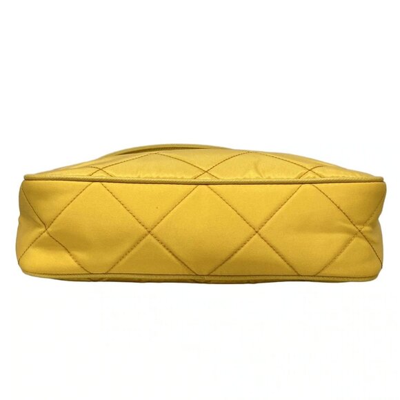 Auth PRADA - 1BC204 Yellow Nylon Leather Shoulder Bag - Picture 7 of 16